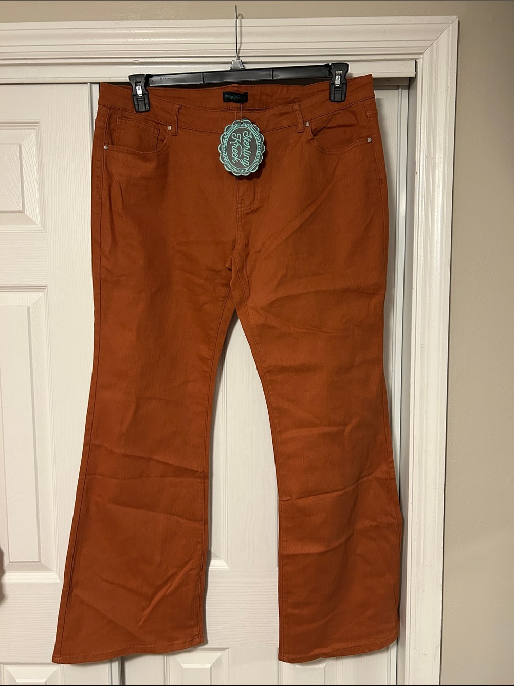 Women’s Boot Cut Pants in Rust Orange